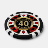 Casino Chip Las Vegas Verjaardag - Rood (Enkel)