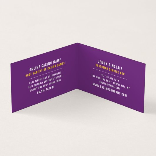 Casino Chips, Casino Manager gedetailleerd Visitekaartje (Binnen)