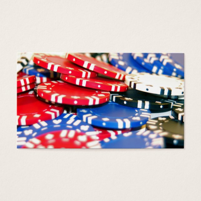 Casino Chips Visitekaartje (Voorkant)