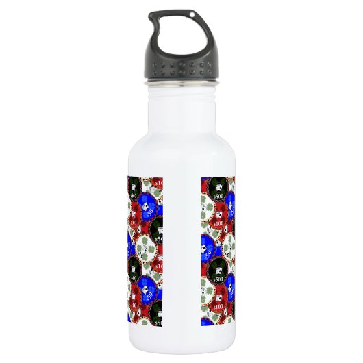 Casino Chips Waterfles (Achterkant)