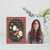 Casino Cocktails Las Vegas Verjaardag Dice Foto Kaart (Staand voorkant)