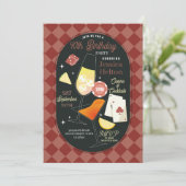 Casino Cocktails Las Vegas Verjaardag Dobbelsteen  Kaart (Staand voorkant)