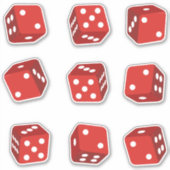 Casino Craps Dice Sticker (Voorkant)