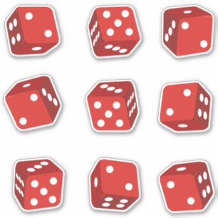 Casino Craps Dice Sticker