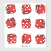 Casino Craps Dice Sticker (Vel)