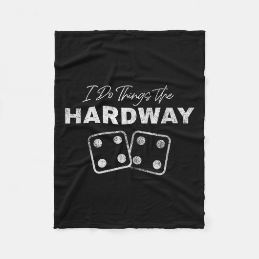 Casino Craps Player I Do Things The Hardway Gamble Fleece Deken (Voorkant)