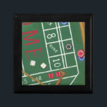 Casino Craps Table met Chips en Dice Cadeaudoosje<br><div class="desc">Zorg dat Lady Luck aan je kant staat met dit schilderij van een raptafel van Chariklia Zarris. De dobbelsteen is gegooid en wordt verzameld,  samen met eventuele verloren weddenschappen. Zet deze actie vandaag nog op je muur!</div>