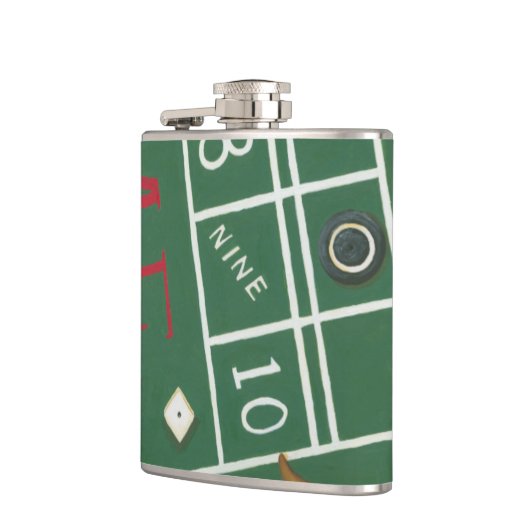 Casino Craps Table met Chips en Dice Heupfles (Links)