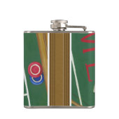 Casino Craps Table met Chips en Dice Heupfles (Achterkant)