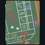 Casino Craps Table met Chips en Dice iPad Cover<br><div class="desc">Zorg dat Lady Luck aan je kant staat met dit schilderij van een raptafel van Chariklia Zarris. De dobbelsteen is gegooid en wordt verzameld,  samen met eventuele verloren weddenschappen. Zet deze actie vandaag nog op je muur!</div>