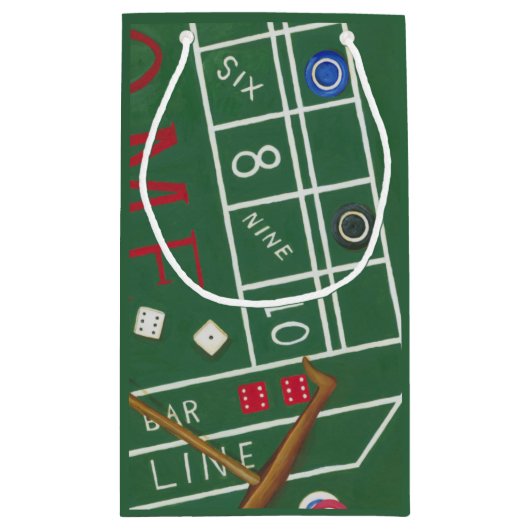 Casino Craps Table met Chips en Dice Klein Cadeauzakje (Achterkant)