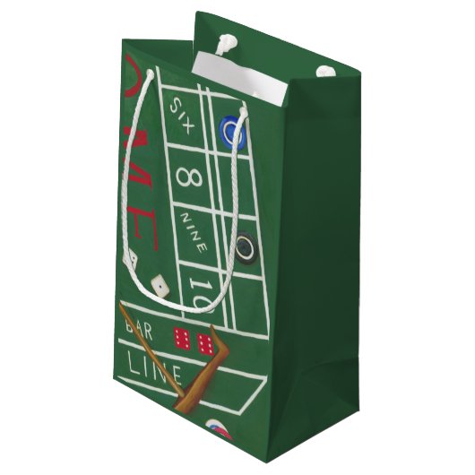 Casino Craps Table met Chips en Dice Klein Cadeauzakje (Achterkant Gekanteld)