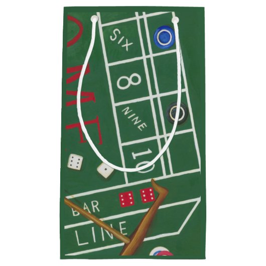 Casino Craps Table met Chips en Dice Klein Cadeauzakje (Voorkant)