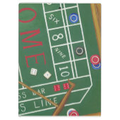 Casino Craps Table met Chips en Dice Klembord (Achterkant)