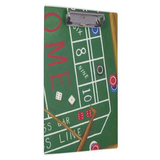 Casino Craps Table met Chips en Dice Klembord (Rechts)