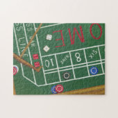 Casino Craps Table met Chips en Dice Legpuzzel (Horizontaal)