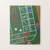 Casino Craps Table met Chips en Dice Legpuzzel (Verticaal)