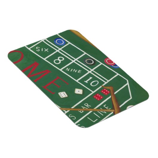 Casino Craps Table met Chips en Dice Magneet (Rechterzijde)