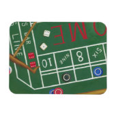 Casino Craps Table met Chips en Dice Magneet (Horizontaal)