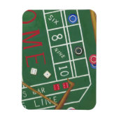 Casino Craps Table met Chips en Dice Magneet (Verticaal)