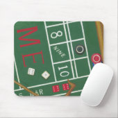 Casino Craps Table met Chips en Dice Muismat (Met muis)