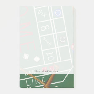 Casino Craps Table met Chips en Dice Post-it® Notes