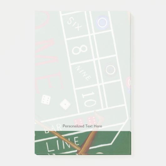 Casino Craps Table met Chips en Dice Post-it® Notes (Voorkant)