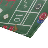 Casino Craps Table met Chips en Dice Snijplank (Hoek)