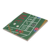 Casino Craps Table met Chips en Dice Tegeltje (Zijkant)