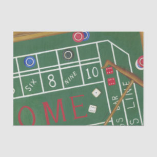 Casino Craps Table met Chips en Dice Tissuepapier