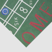 Casino Craps Table met Chips en Dice Tissuepapier (Detail)