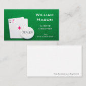 Casino Croupier / Dealer, Aces - Visitekaartjes (Voorkant / Achterkant)