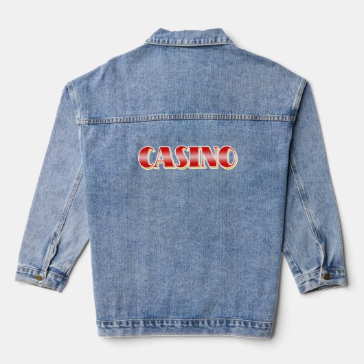 Casino Custom Vrouwen Denim Jacket (Achterkant)