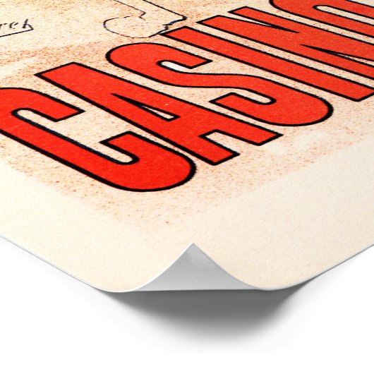 CASINO D' ENGHIEN, door Jules Cheret  Paris Poster (Hoek)