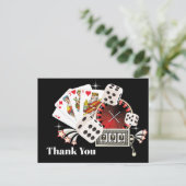 casino dank je creditcard uitnodiging briefkaart (Staand voorkant)