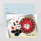 casino dank je creditcard uitnodiging briefkaart (Voorkant / Achterkant)