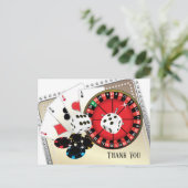 casino dank je creditcard uitnodiging briefkaart (Staand voorkant)