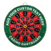 Casino Dartboard met aangepaste tekst Dartbord (Voorkant)