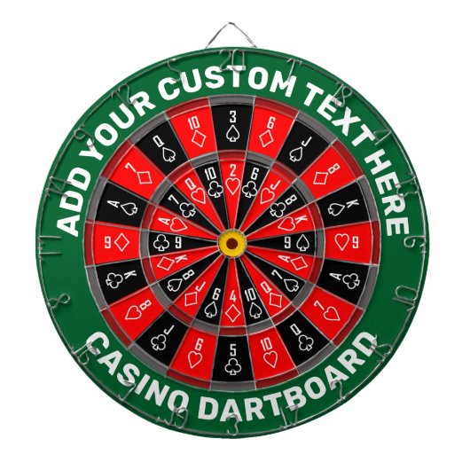 Casino Dartboard met aangepaste tekst Dartbord (Voorkant)