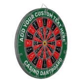 Casino Dartboard met aangepaste tekst Dartbord (Voorkant Links)