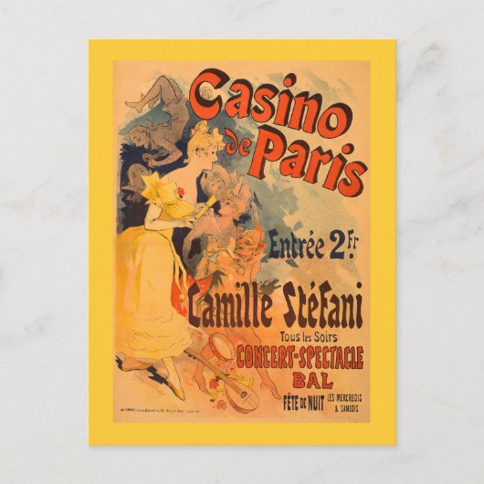 Casino de Paris  Art Poster Briefkaart (Voorkant)