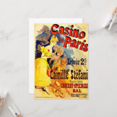Casino de Paris door Jules Cheret, oude poster Kaart (Voorkant / Achterkant in situ)