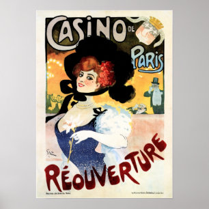 CASINO DE PARIS Reouverture Music Vintage Frans Poster