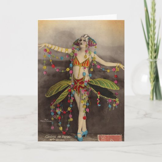 Casino de Paris Vintage Design Kaart (Voorkant)