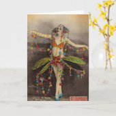 Casino de Paris Vintage Design Kaart (Gele Bloem)