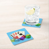 Casino Dice Poker chips Kaarten Kartonnen Onderzetters (Insitu)