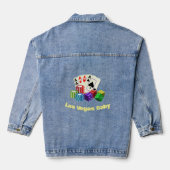 Casino Dice, pokerchips, Kaarten spelen Denim Jacket (Achterkant)