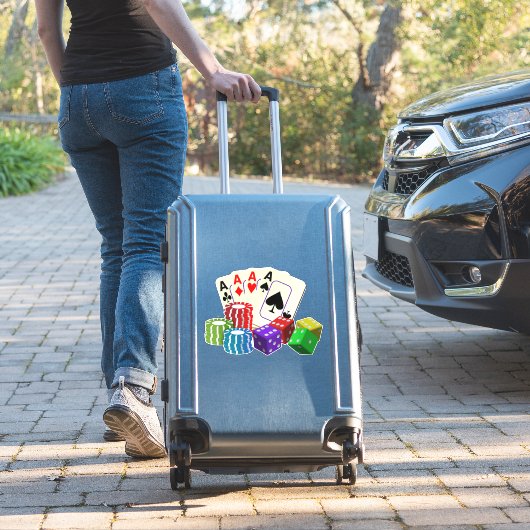 Casino Dice, pokerchips, Kaarten spelen Sticker (Koffer Insitu)