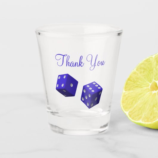 Casino Dice Wedding Favor Shot Glass Glas (Voorkant)