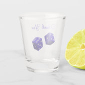 Casino Dice Wedding Favor Shot Glass Shot Glas (Achterkant)
